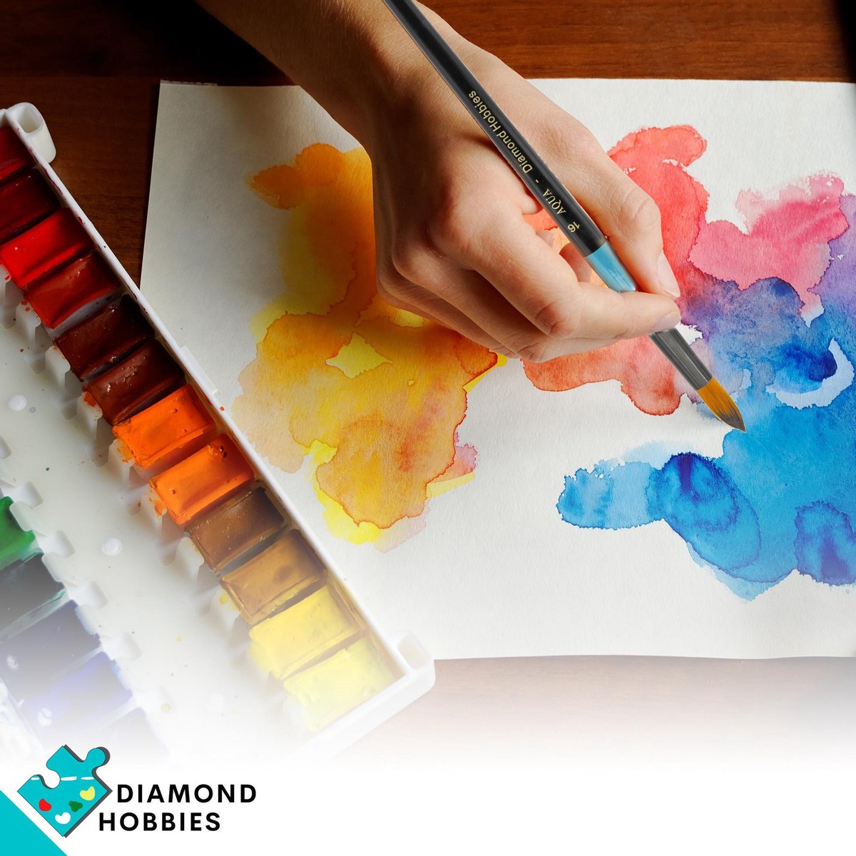 Aquarelpenselen | 9 Stuks | Penselenset | Diamond Hobbies
