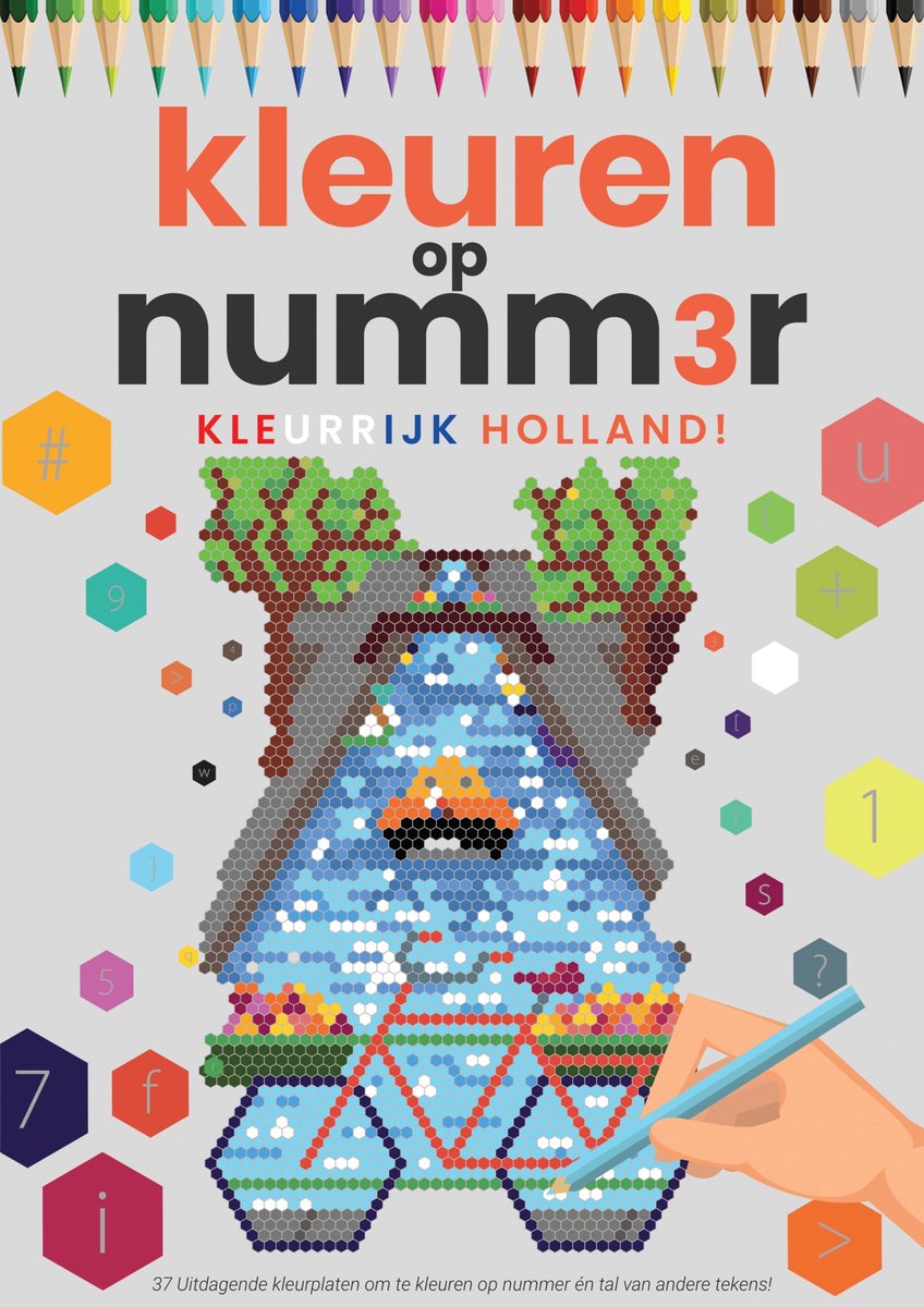 Kleurrijk Holland | Kleuren op Nummer | Kleurboek voor Volwassenen