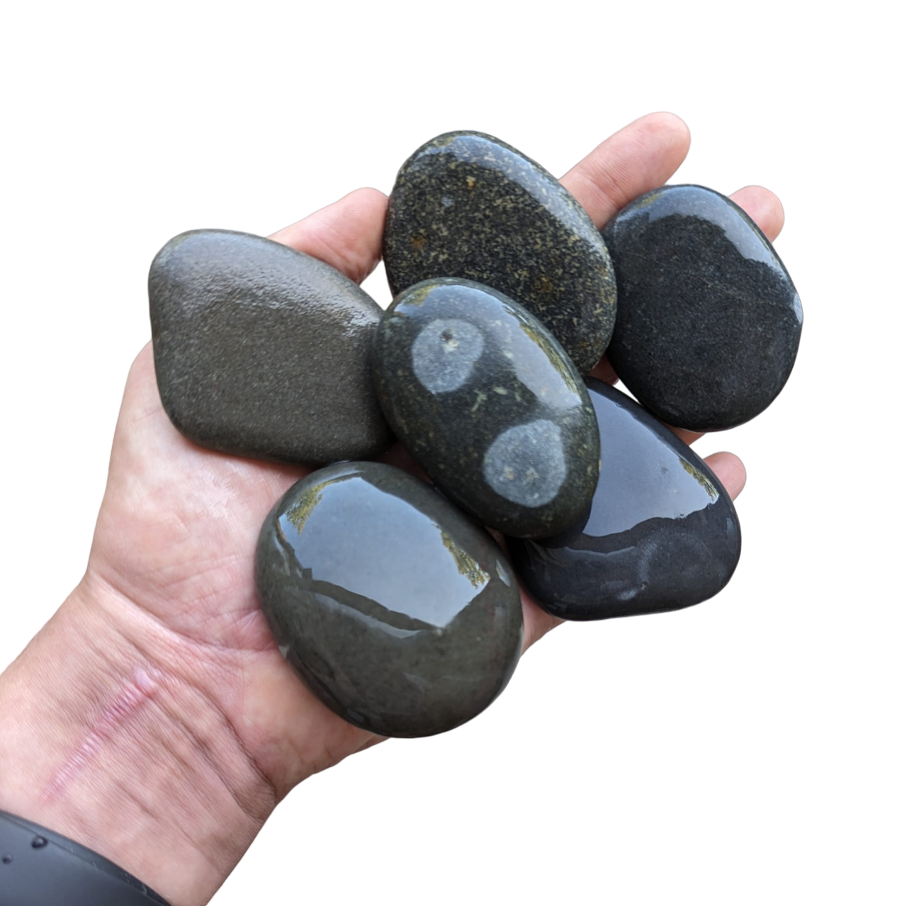 'Simply Gray' Painting Stones | Flat | Thin| Smooth | 5-8cm | Happy Stones | River stones